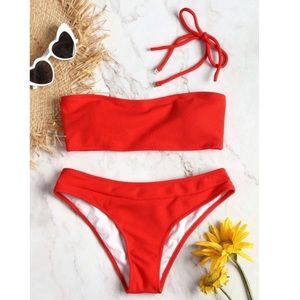 ✨3/$30✨Zaful Ribbed Texture Bikini